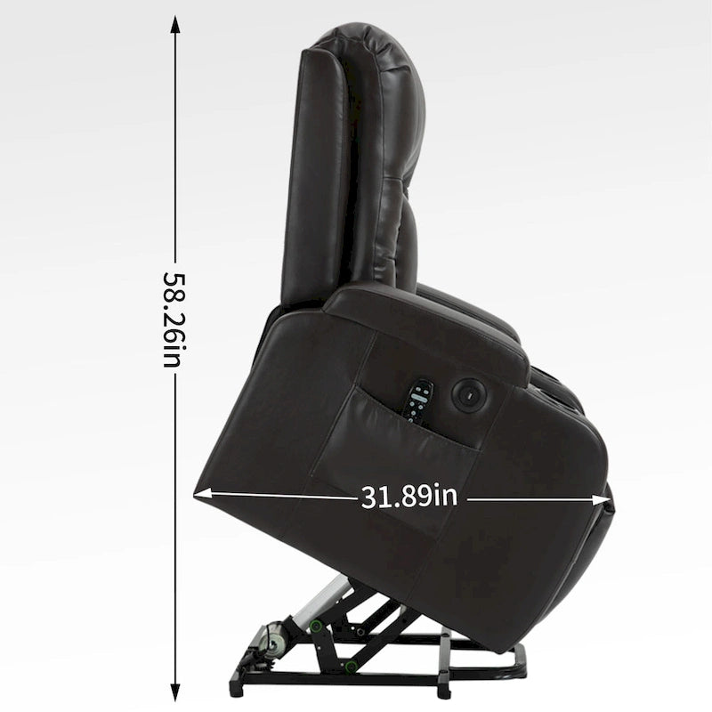 Power Lift Recliner Chair with Massage and Lumbar Heat