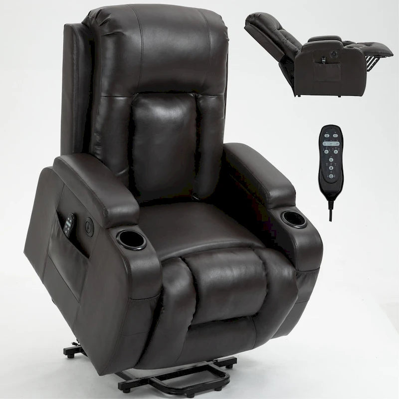 Power Lift Recliner Chair with Massage and Lumbar Heat