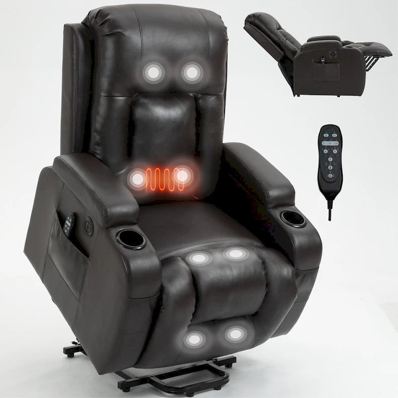 Power Lift Recliner Chair with Massage and Lumbar Heat