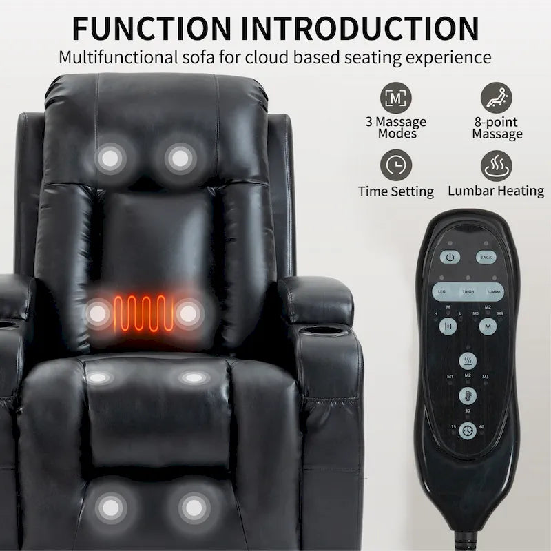 Power Lift Recliner Chair with Massage and Lumbar Heat
