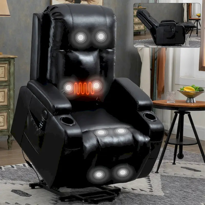 Power Lift Recliner Chair with Massage and Lumbar Heat