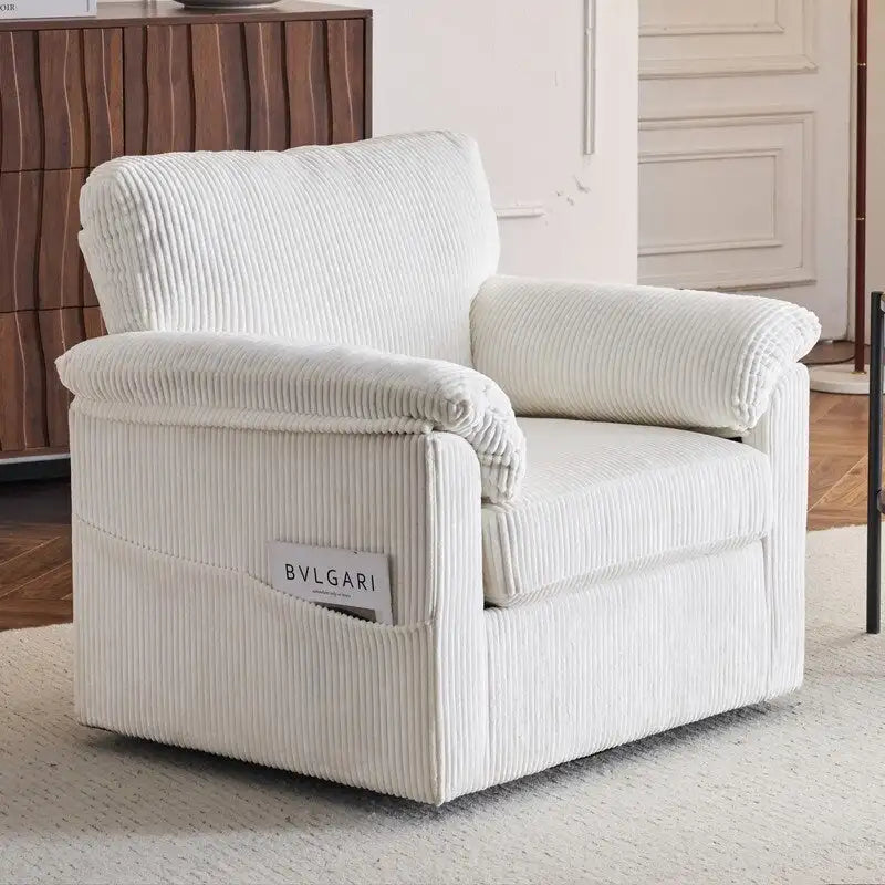 33 Corduroy Swivel Single Sofa Chair