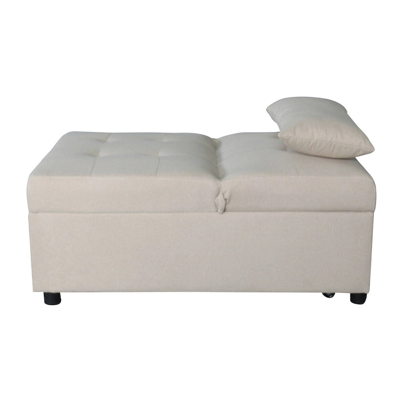 Multi-Functional Folding Ottoman Sofa Bed with Converts to Lounge Chair and Single Bed (264lb Capacity)