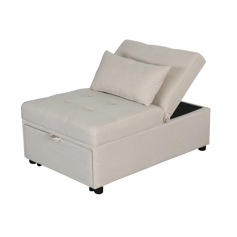 Multi-Functional Folding Ottoman Sofa Bed with Converts to Lounge Chair and Single Bed (264lb Capacity)