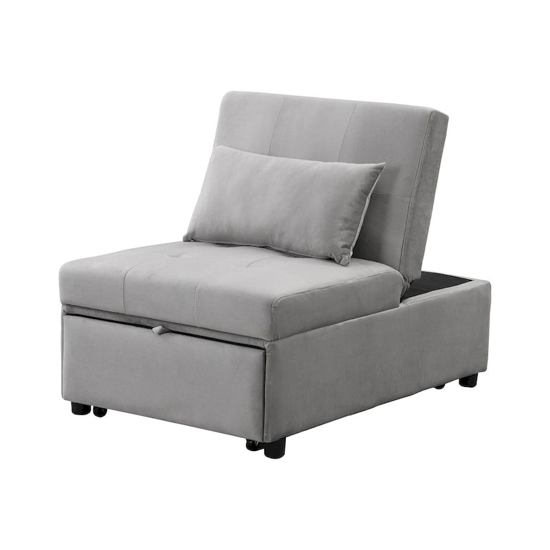 Multi-Functional Folding Ottoman Sofa Bed with Converts to Lounge Chair and Single Bed (264lb Capacity)