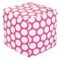 Large Polka Dot Indoor Ottoman Pouf Cube - Small