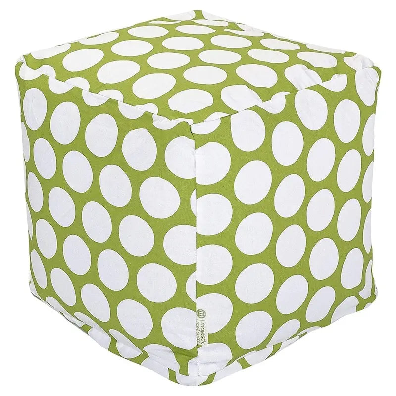 Large Polka Dot Indoor Ottoman Pouf Cube - Small