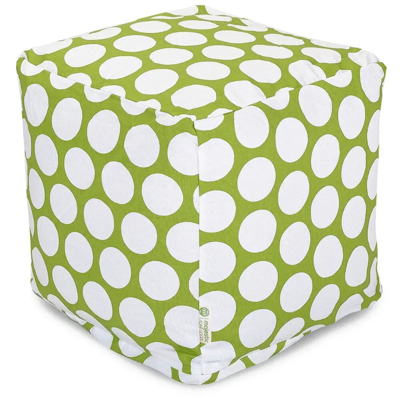 Large Polka Dot Indoor Ottoman Pouf Cube - Small