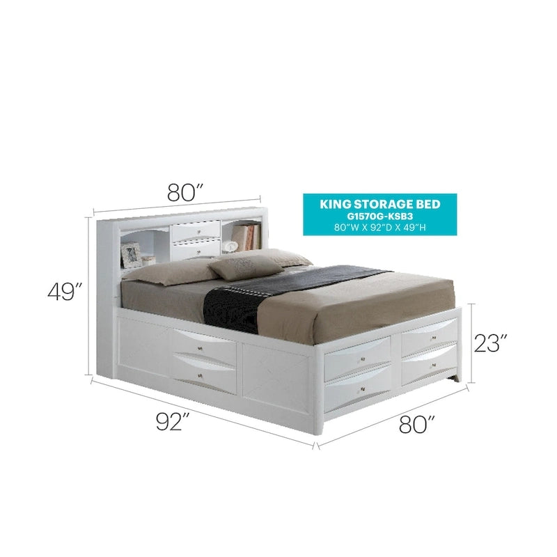 King Storage Bed