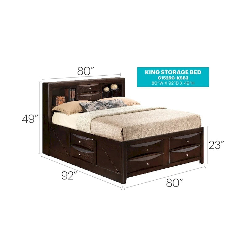 King Storage Bed