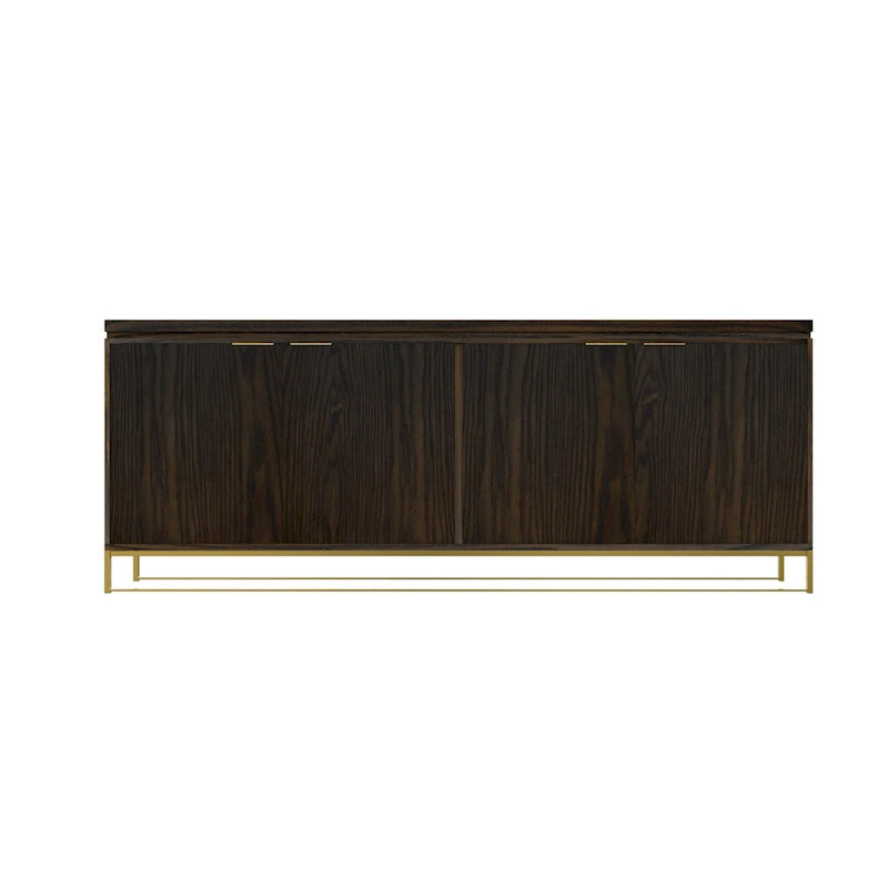 Clihome Furniture Wood 4-Door Accent Cabinet