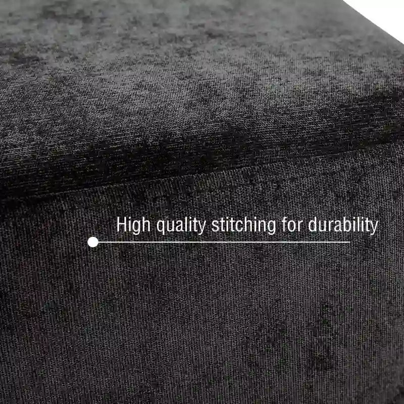 Adeco Square Fabric Ottoman Two-Color Stitching Footrest Stool