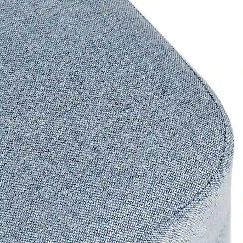 Adeco Square Fabric Ottoman Two-Color Stitching Footrest Stool