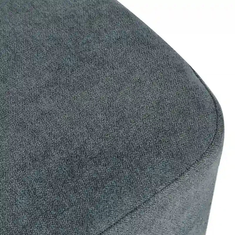 Adeco Square Fabric Ottoman Two-Color Stitching Footrest Stool