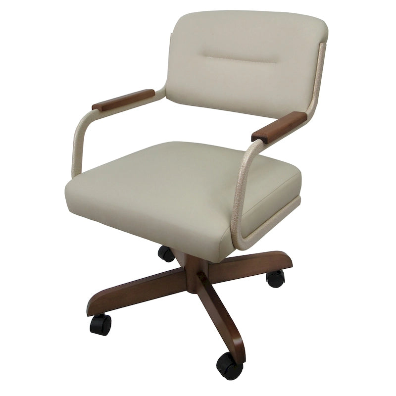 Chaise de cuisine à roulettes et pivotante - Assise de 45 cm