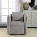Fauteuil pivotant 73,6 cm de large avec accoudoirs incurvés et cadre en bois