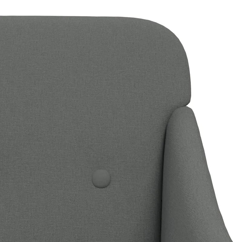 vidaXL Armchair Dark Gray 24.8x29.9x31.5 Fabric - 24.8 x 29.9 x 31.5