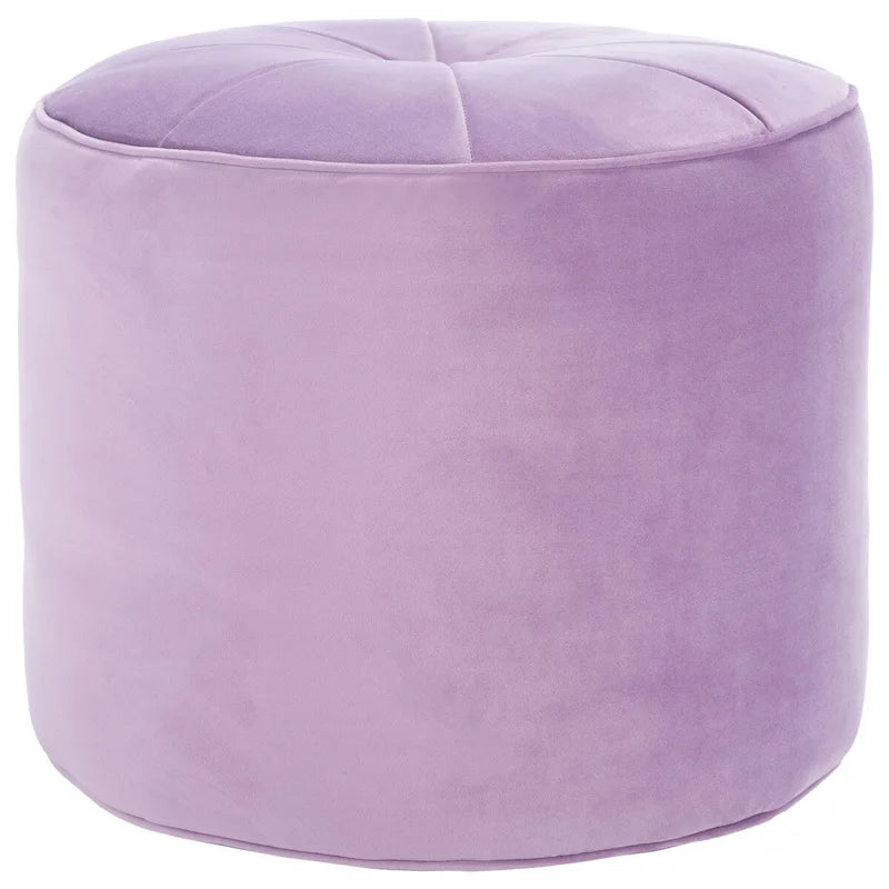 Pouf cylindrique en velours