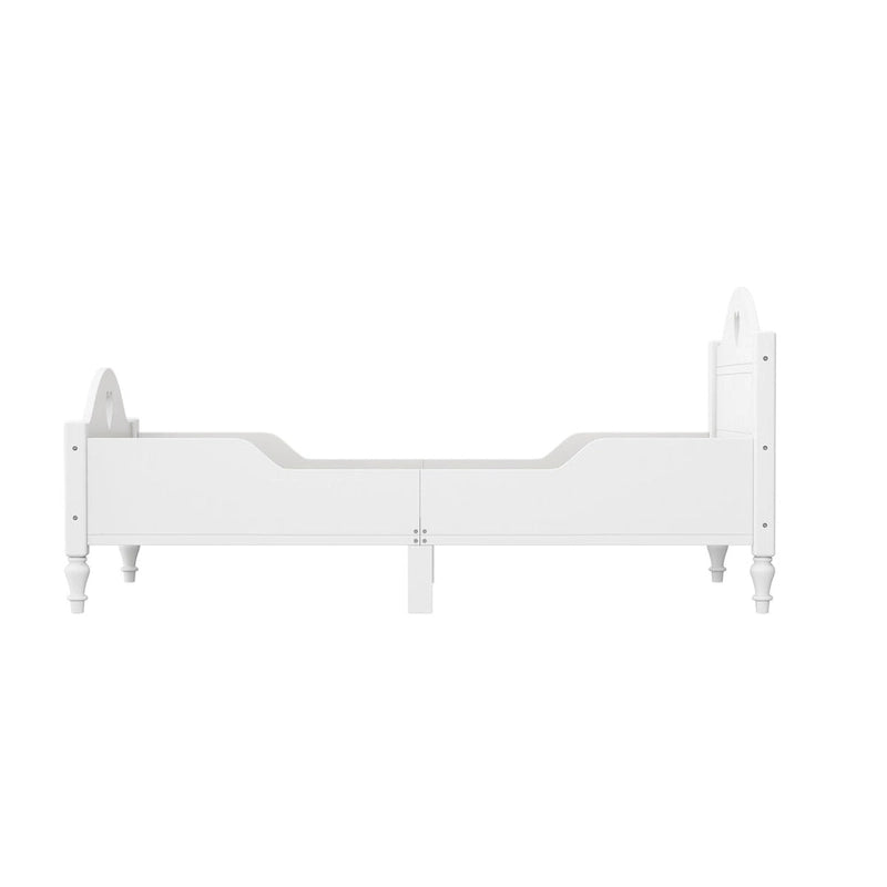 Macaron Twin Size Toddler Bed with Side Safety Rails and Headboard and Footboard,Light Pink