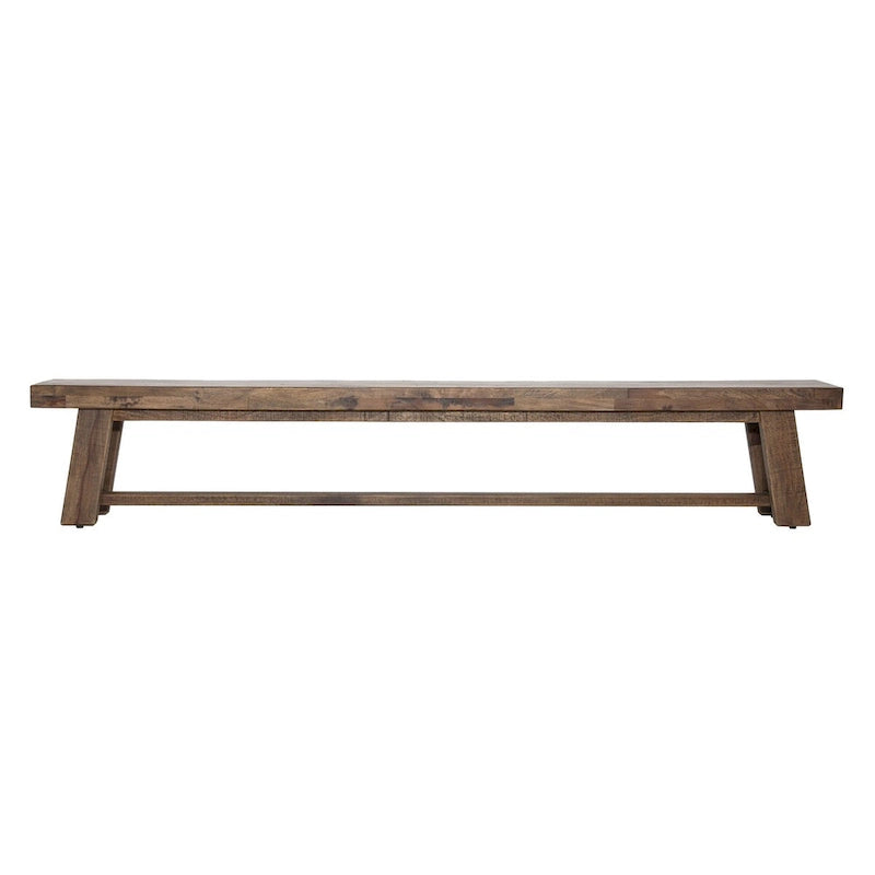 Mango Wood Accent Bench, Medium Brown
