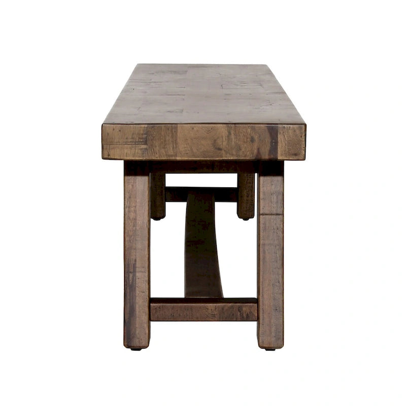 Mango Wood Accent Bench, Medium Brown