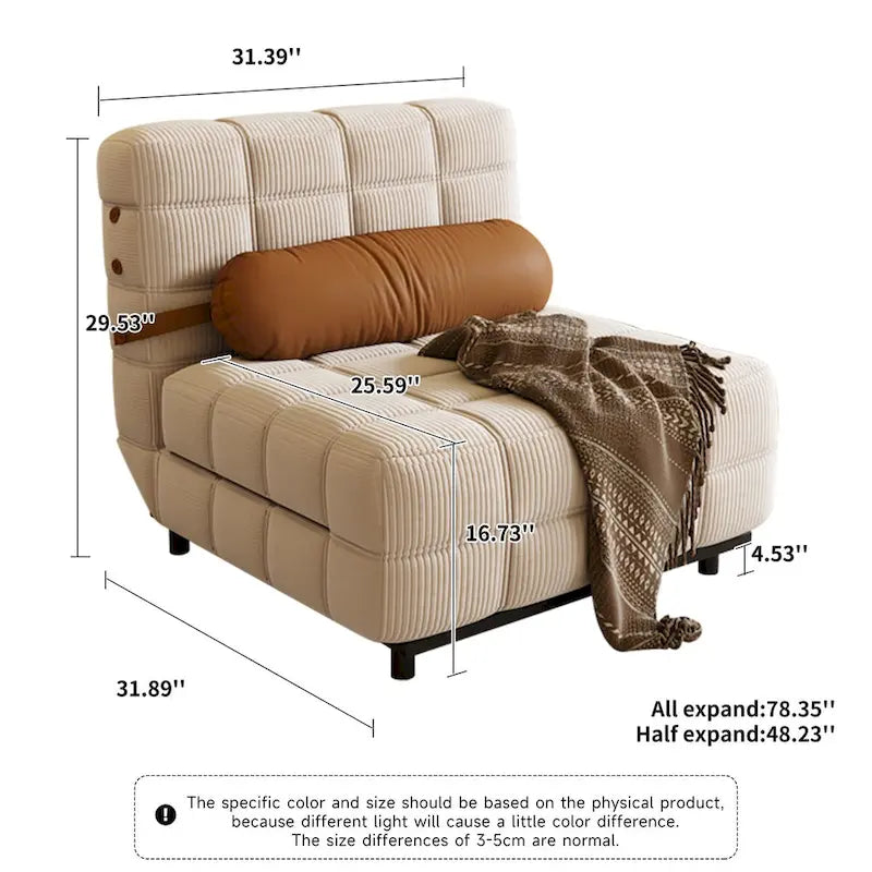Convertible Sleeper Sofa Bed Chair